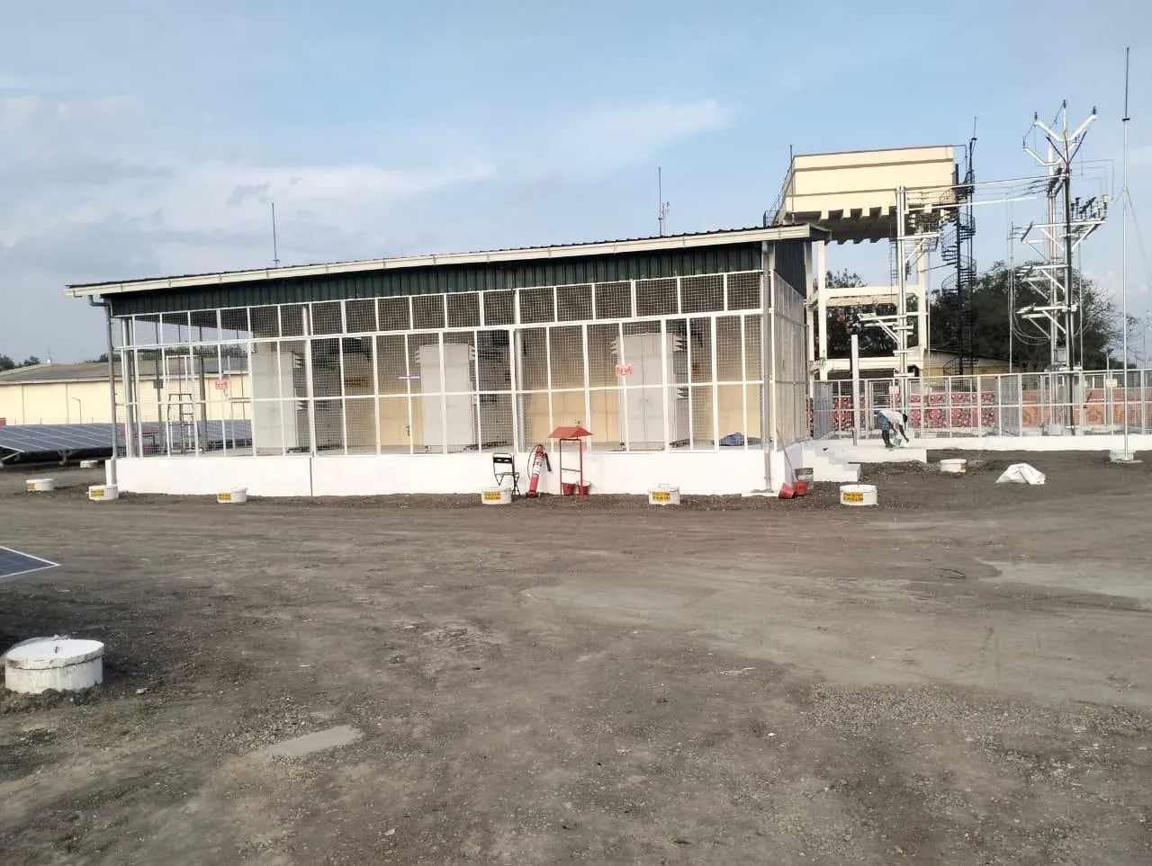 Inverter station with canopy